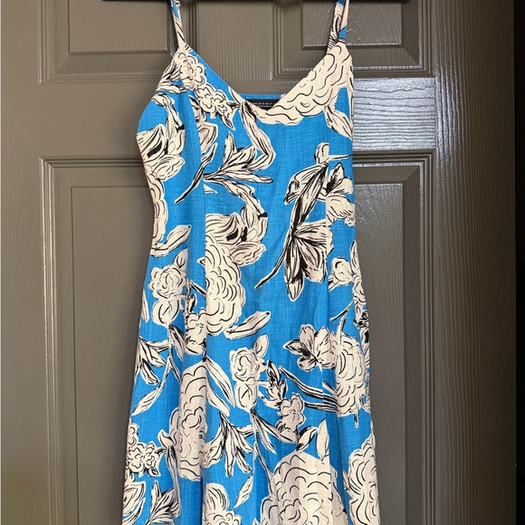Zara Dresses & Skirts - Zara Blue and Cream Floral Mini Dress